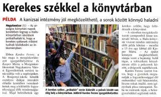 Zalai Hírlap 2015 10 10 238sz 04old - Kerekes székkel a könyvtárban.jpg Zalai Hírlap 2015 10 10 238sz 04old - Kerekes székkel a könyvtárban.jpg